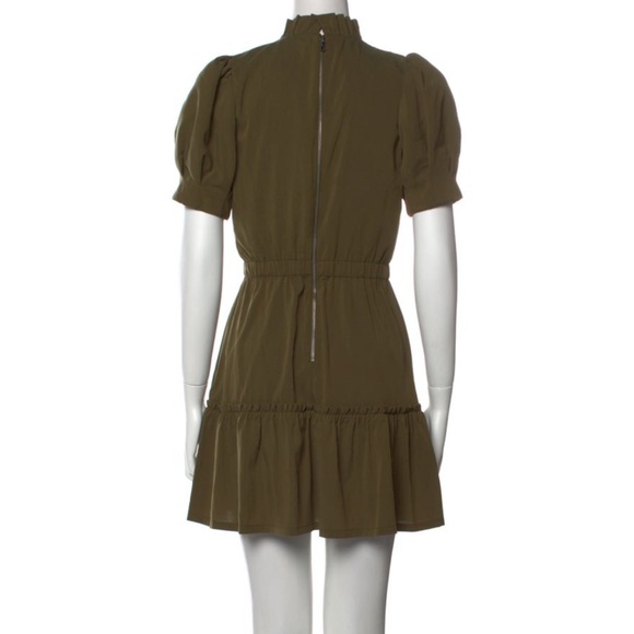 ALICE + OLIVIA Vida Puff Sleeve Dress (Olive / size US 6) - Picture 7 of 8